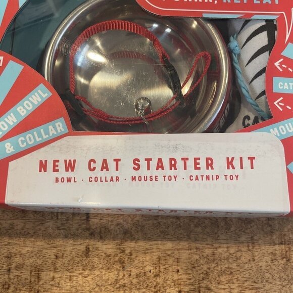 Wild & Woofy Eat Sleep Purr Repeat New Cat Starter Kit 4-Piece New - Picture 3 of 5